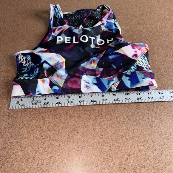 Peloton Jewels in Space High Neck Bra Size Small Vented Keyhole Back - Picture 4 of 6